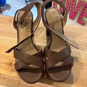 Sun + Stone Dark Brown Strappy Heels